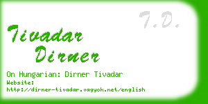 tivadar dirner business card